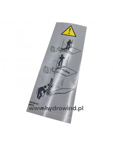 Naklejka ostrzegawcza Zepro