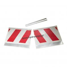 Zestaw flag ostrzegawczych 30x40 cm poziomych