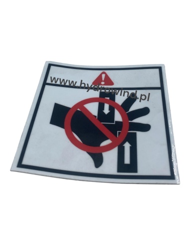 Naklejka bezpieczeństwa windy...