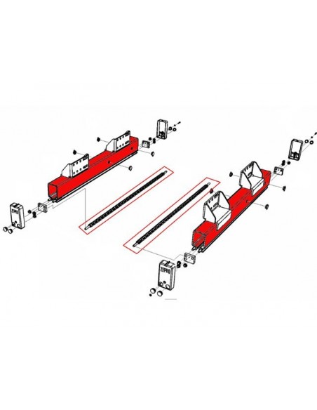 Łańcuch do wysuwu windy Zepro - 1700 mm