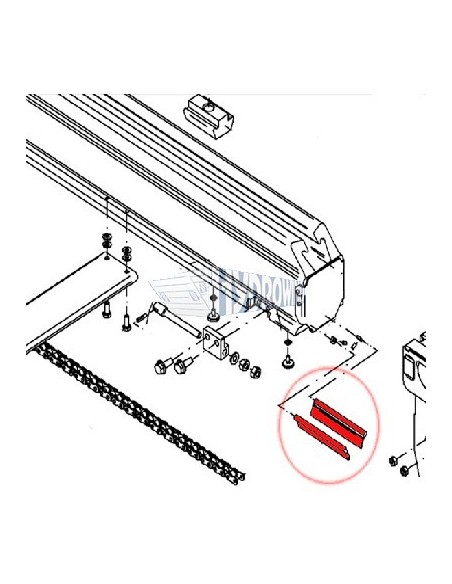 Profil gumowy do szyny wysuwu wind Bar Cargolift