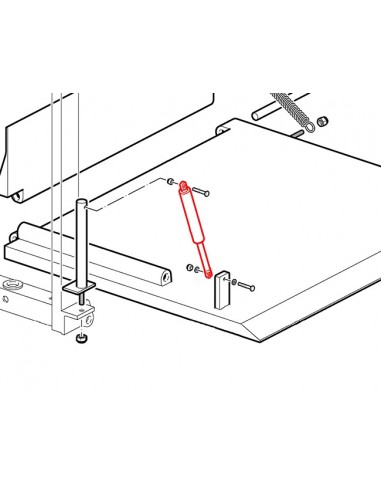 Siłownik gazowy do wind Dhollandia 1500N