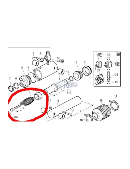 Śruba do montażu sprężyn Fi 55 Dhollandia