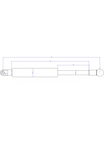 Siłownik gazowy do wind Dhollandia 1500N