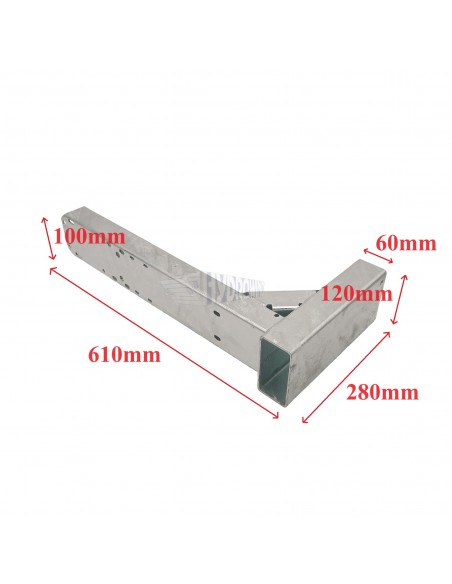 Zderzak boczny Dhollandia prawy/lewy 610x280 mm