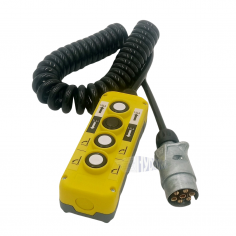 Pilot 4 przyciskowy kaseta z przewodem spiralnym i wtyczką