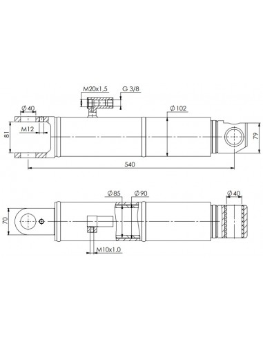 Siłownik hydrauliczny Bar Cargolift...