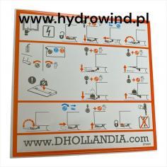 Naklejka bezpieczeństwa windy Dhollandia DHSM - EF0501