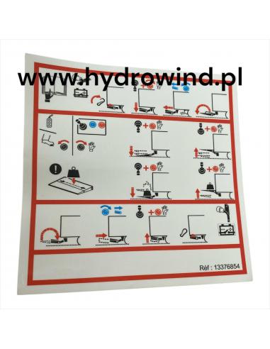 Naklejka bezpieczeństwa windy...