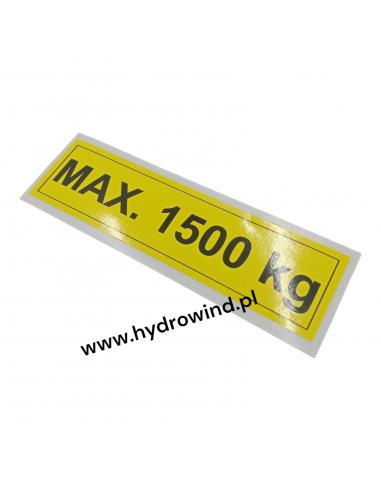 Naklejka informacyjna - maksymalny...