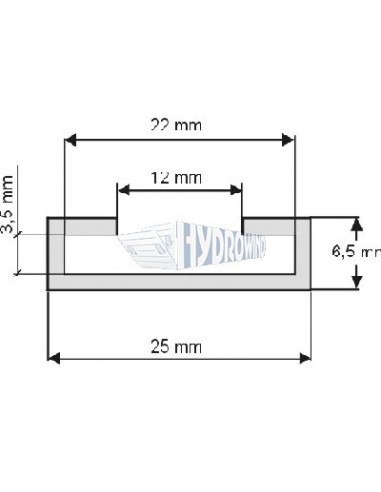 Profil aluminiowy boczny/górny 2,5 MB