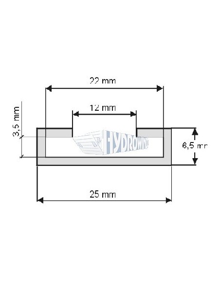 Profil aluminiowy boczny/górny 2,5 MB